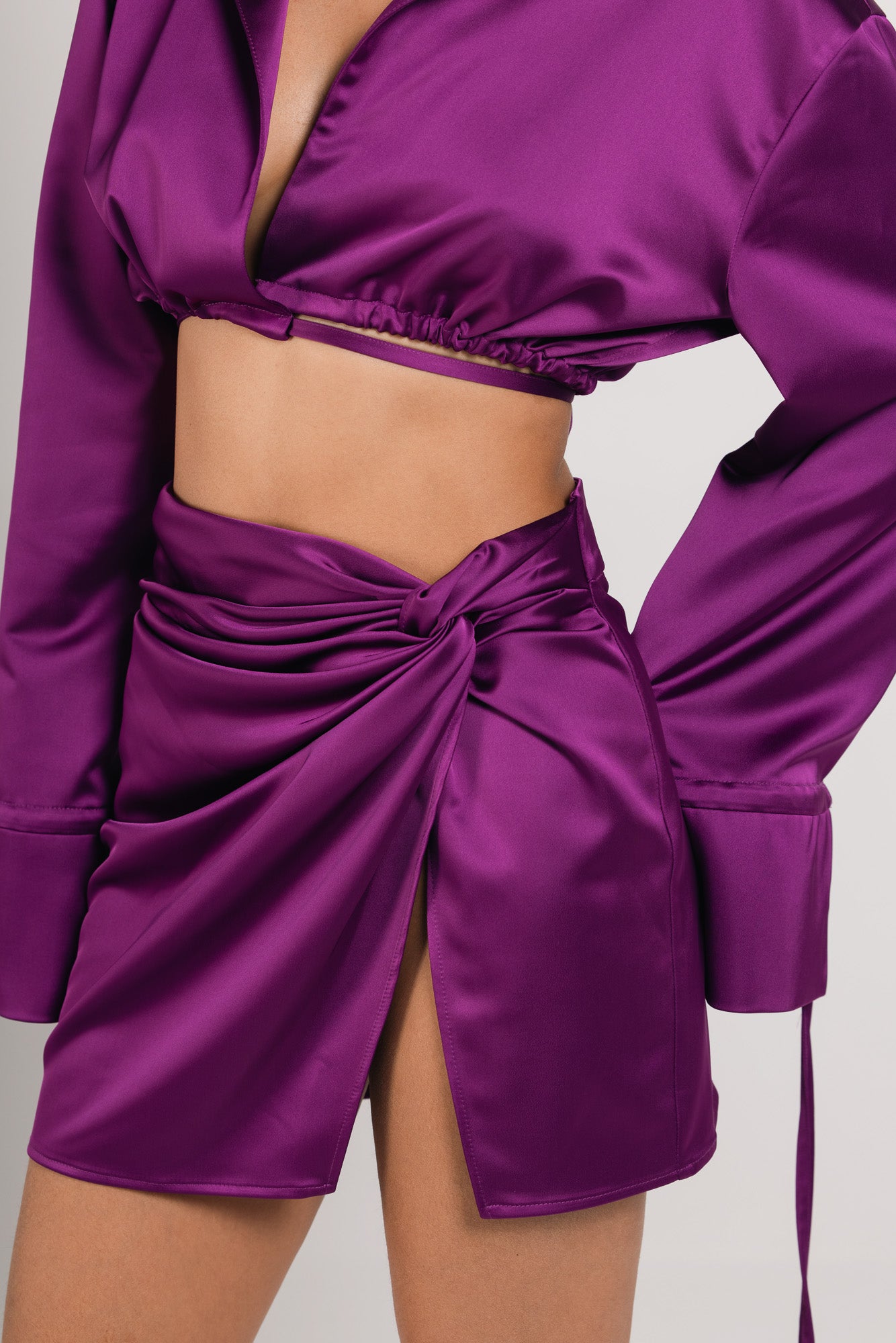 Marysol Wrap Mini Skirt