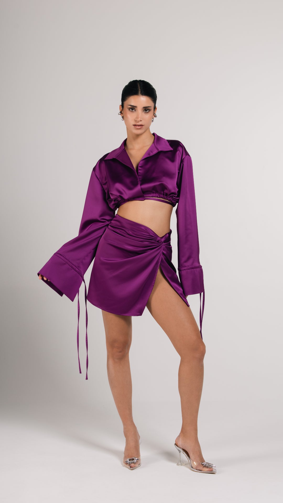 Marysol Wrap Mini Skirt